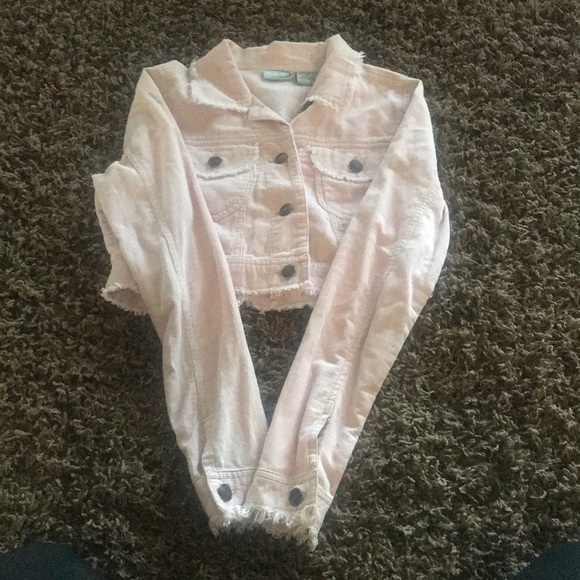 Light Pink Denim Crop Jacket - Picture 3 of 3
